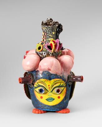 Three Mask Face Jug