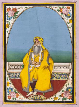 A ruler, probably Maharaja Hira Singh of Nabha