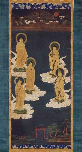 Five Buddhist avatars descending over the Kasuga Shrine