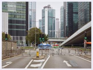 Harcourt Road (east) December 7, 2014, from the series The Architecture of Insurgency