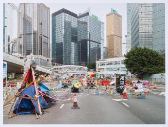 Harcourt Road (west), December 7, 2014, from the series The Architecture of Insurgency