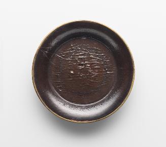 Round dish, one of a pair