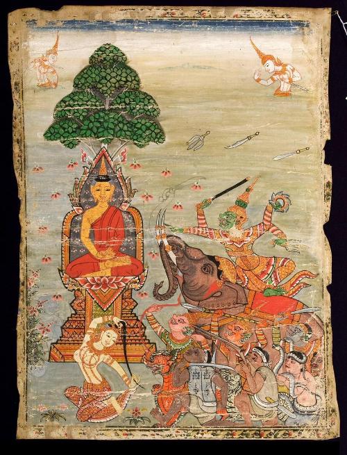 The Assault on the Buddha by the demon Mara