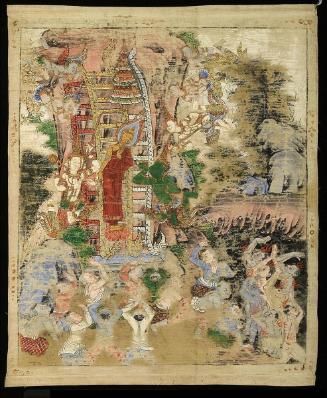 The descent of the Buddha from Indra's Heaven