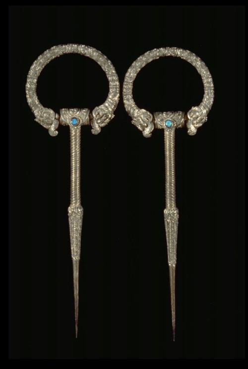 Pair of skewer-type pins