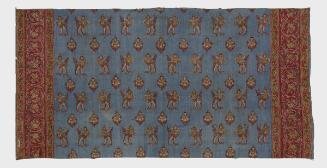 Textile with alternating motifs of celestials and bird-women